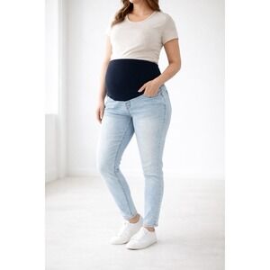 Motherhood Maternity Jeggings L 12/14 Secret Fit Belly Panel Stretch Skinny Jean